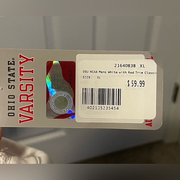 Ohio State Polo Shirt White Red Buckeyes Football Varsity Men’s Size XL NEW - Picture 10 of 10